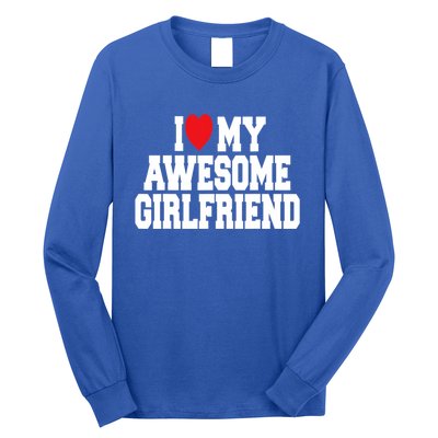 Cute I Love My Awesome Friend Couples Valentines Day Great Gift Long Sleeve Shirt