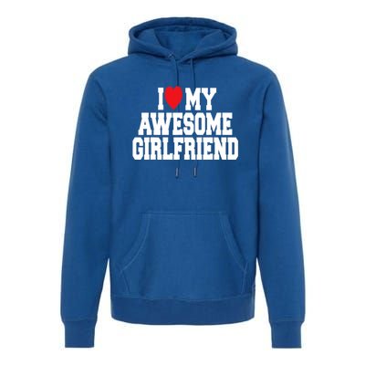 Cute I Love My Awesome Friend Couples Valentines Day Great Gift Premium Hoodie