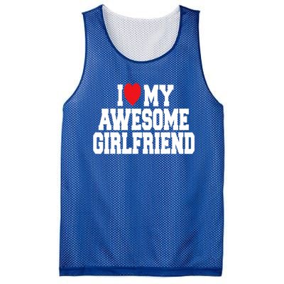 Cute I Love My Awesome Friend Couples Valentines Day Great Gift Mesh Reversible Basketball Jersey Tank