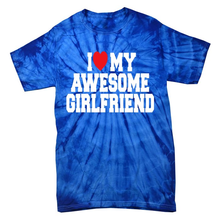 Cute I Love My Awesome Friend Couples Valentines Day Great Gift Tie-Dye T-Shirt