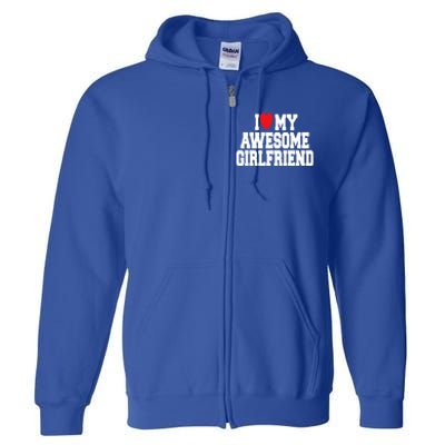 Cute I Love My Awesome Friend Couples Valentines Day Great Gift Full Zip Hoodie