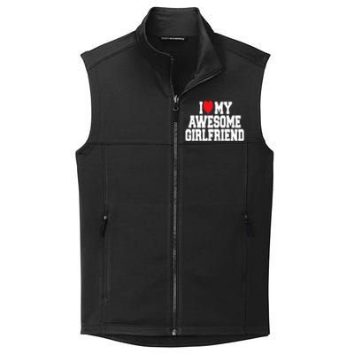 Cute I Love My Awesome Friend Couples Valentines Day Great Gift Collective Smooth Fleece Vest