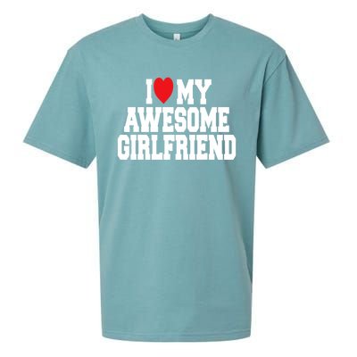 Cute I Love My Awesome Friend Couples Valentines Day Great Gift Sueded Cloud Jersey T-Shirt