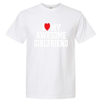 Cute I Love My Awesome Friend Couples Valentines Day Great Gift Garment-Dyed Heavyweight T-Shirt