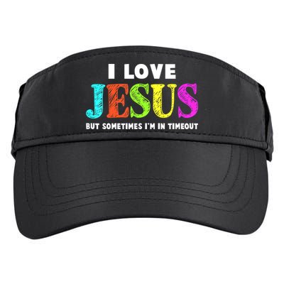 Cute I Love Jesus Funny Christian Faith Adult Drive Performance Visor