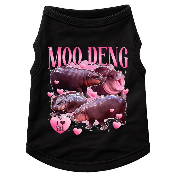 Cute I Love Moo Deng Baby Hippo Moo Deng I Heart Moo Deng Doggie Tank