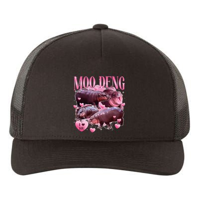 Cute I Love Moo Deng Baby Hippo Moo Deng I Heart Moo Deng Yupoong Adult 5-Panel Trucker Hat