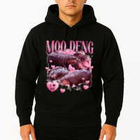 Cute I Love Moo Deng Baby Hippo Moo Deng I Heart Moo Deng Hoodie