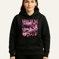 Cute I Love Moo Deng Baby Hippo Moo Deng I Heart Moo Deng Hoodie
