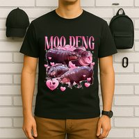 Cute I Love Moo Deng Baby Hippo Moo Deng I Heart Moo Deng T-Shirt