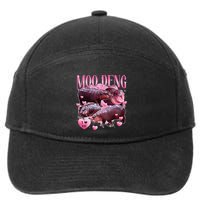 Cute I Love Moo Deng Baby Hippo Moo Deng I Heart Moo Deng 7-Panel Snapback Hat