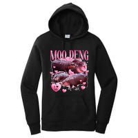 Cute I Love Moo Deng Baby Hippo Moo Deng I Heart Moo Deng Women's Pullover Hoodie