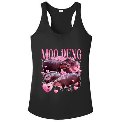 Cute I Love Moo Deng Baby Hippo Moo Deng I Heart Moo Deng Ladies PosiCharge Competitor Racerback Tank
