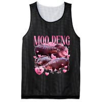 Cute I Love Moo Deng Baby Hippo Moo Deng I Heart Moo Deng Mesh Reversible Basketball Jersey Tank