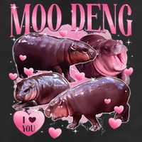 Cute I Love Moo Deng Baby Hippo Moo Deng I Heart Moo Deng 25L Jumbo Tote
