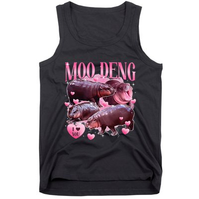 Cute I Love Moo Deng Baby Hippo Moo Deng I Heart Moo Deng Tank Top