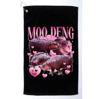 Cute I Love Moo Deng Baby Hippo Moo Deng I Heart Moo Deng Golf Towel