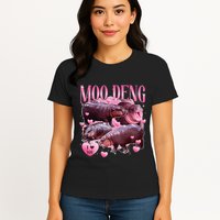Cute I Love Moo Deng Baby Hippo Moo Deng I Heart Moo Deng Womens T-Shirt