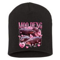 Cute I Love Moo Deng Baby Hippo Moo Deng I Heart Moo Deng Short Acrylic Beanie