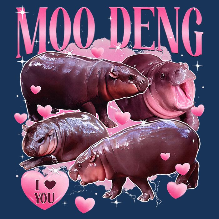 Cute I Love Moo Deng Baby Hippo Moo Deng I Heart Moo Deng Infant Baby Jersey Bodysuit