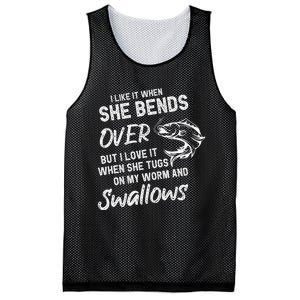 Cute I Like It When She Bends Over Fishing Gifts For Mesh Reversible Basketball Jersey Tank