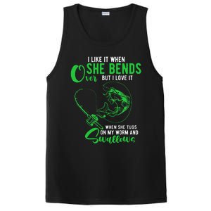 Cute I Like It When She Bends Over Funny Fishing Adult Humor PosiCharge Competitor Tank