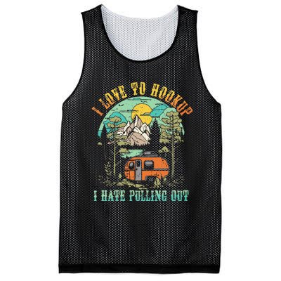 Camping I Love To Hookup I Hate Pulling Out Camper And Truck Mesh Reversible Basketball Jersey Tank