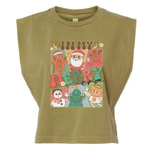 Christmas In My Merry Era Garment-Dyed Women's Muscle Tee