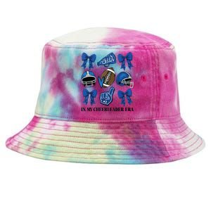 Cheer In My Cheerleader Era Cheer Coquette Football Tie-Dyed Bucket Hat