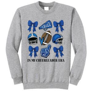 Cheer In My Cheerleader Era Cheer Coquette Football Tall Sweatshirt