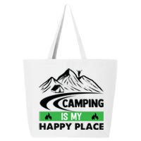 Camping Is My Happy Place Funny Camping 25L Jumbo Tote