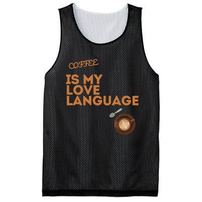 Coffee Is My Love Language Mesh Reversible Basketball Jersey Tank