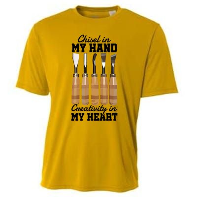 Chisel In My Hand Creativity In My Heart Tool Sculptor Gift Cooling Performance Crew T-Shirt