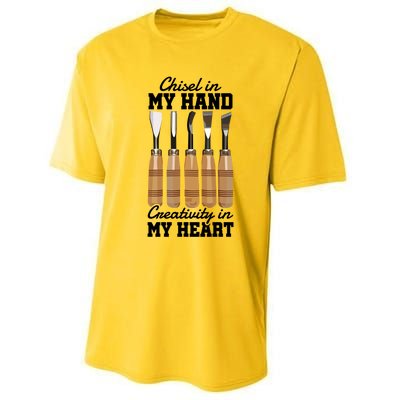 Chisel In My Hand Creativity In My Heart Tool Sculptor Gift Performance Sprint T-Shirt