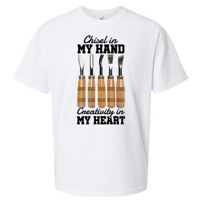 Chisel In My Hand Creativity In My Heart Tool Sculptor Gift Sueded Cloud Jersey T-Shirt