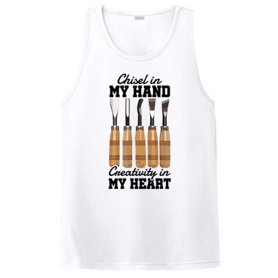 Chisel In My Hand Creativity In My Heart Tool Sculptor Gift PosiCharge Competitor Tank