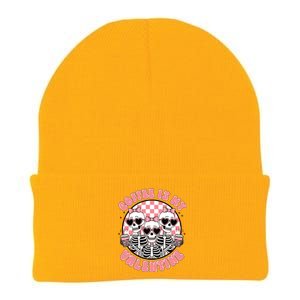 Coffee Is My Valentine Funny Skeleton Knit Cap Winter Beanie