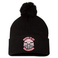 Coffee Is My Valentine Funny Skeleton Pom Pom 12in Knit Beanie