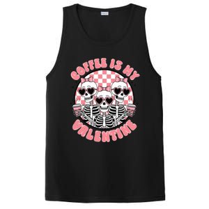 Coffee Is My Valentine Funny Skeleton PosiCharge Competitor Tank