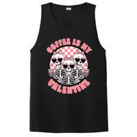 Coffee Is My Valentine Funny Skeleton PosiCharge Competitor Tank