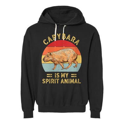 Capybara Is My Spirit Animal Garment-Dyed Fleece Hoodie