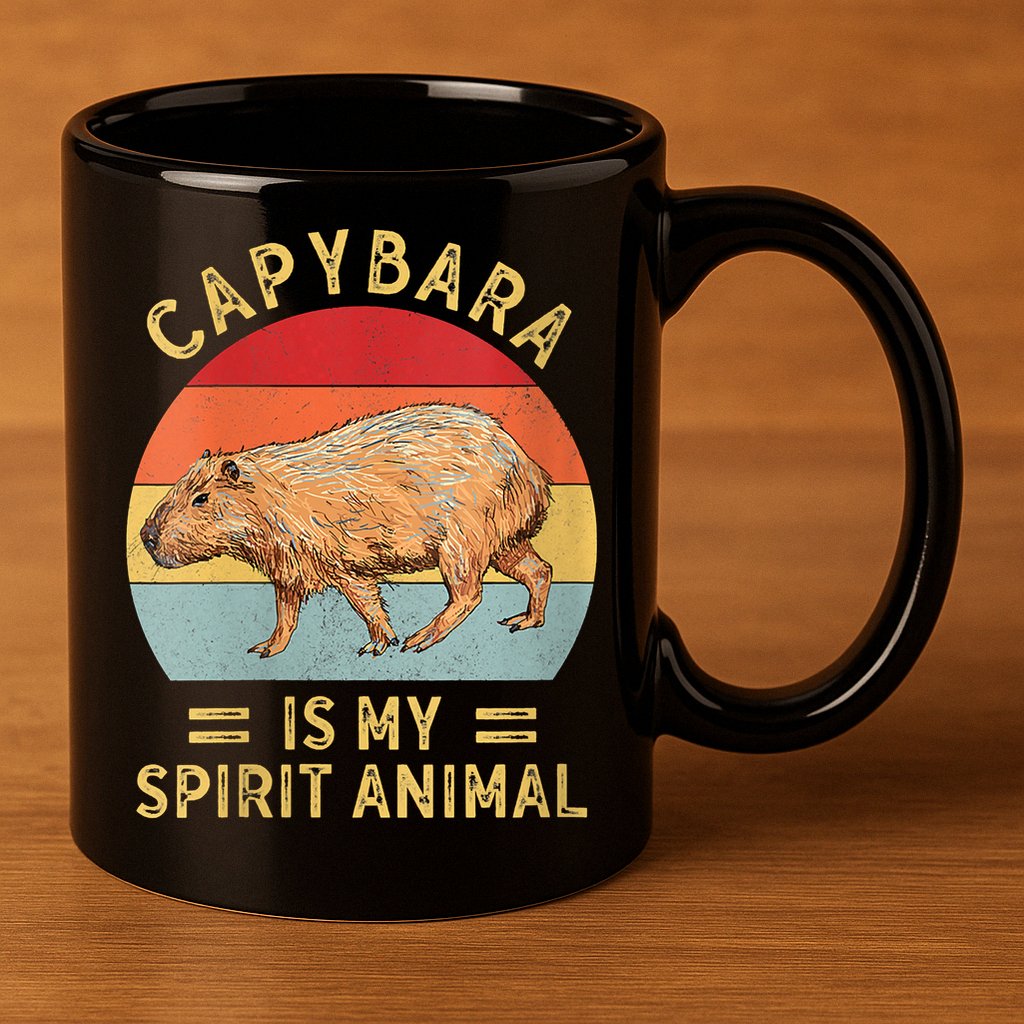Capybara Is My Spirit Animal 11oz C Handle Ceramic Mug