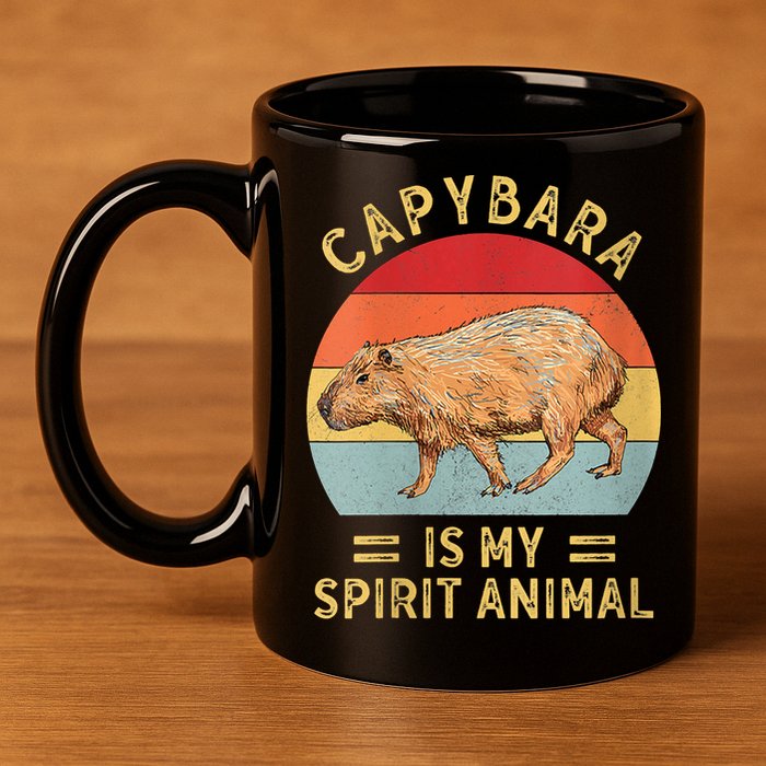 Capybara Is My Spirit Animal 11oz C Handle Ceramic Mug
