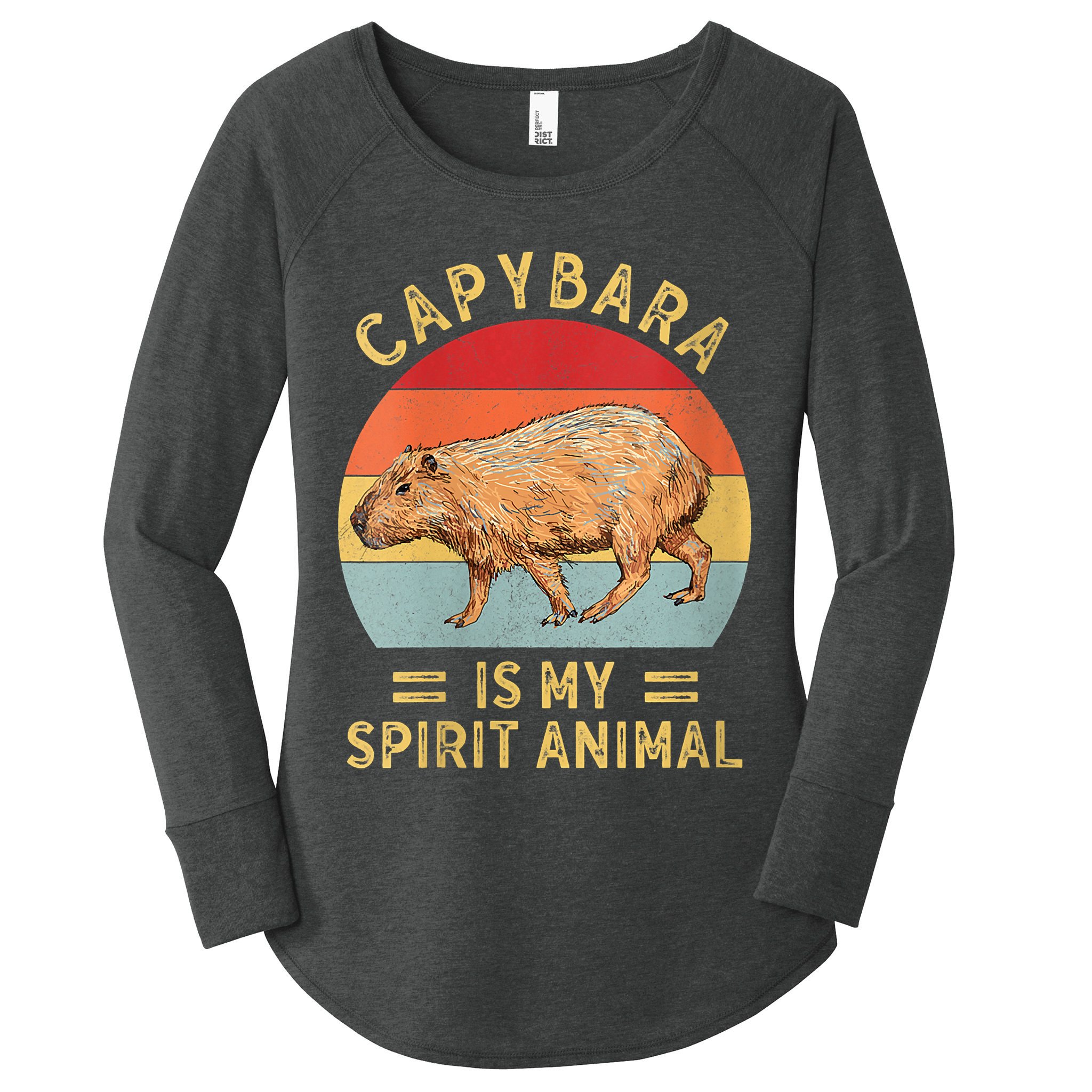 Capybara Is My Spirit Animal Women's Perfect Tri Tunic Long Sleeve Shirt