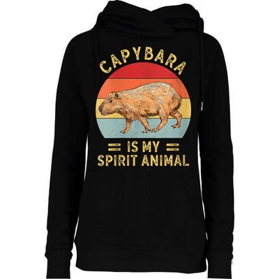 Capybara Is My Spirit Animal Womens Funnel Neck Pullover Hood