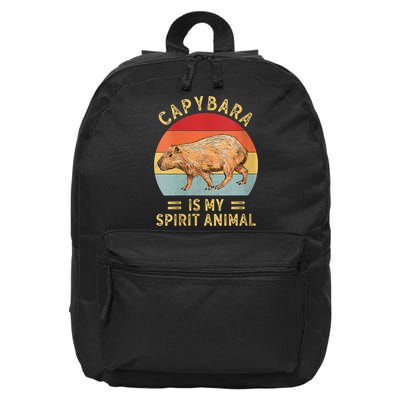 Capybara Is My Spirit Animal 16 in Basic Backpack
