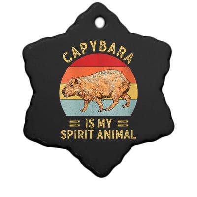 Capybara Is My Spirit Animal Ceramic Star Ornament