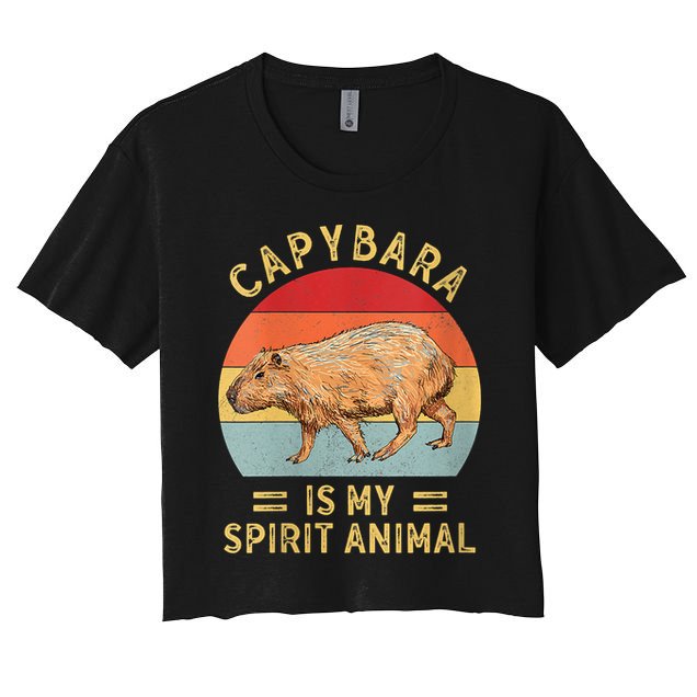 Capybara Is My Spirit Animal Women's Crop Top Tee