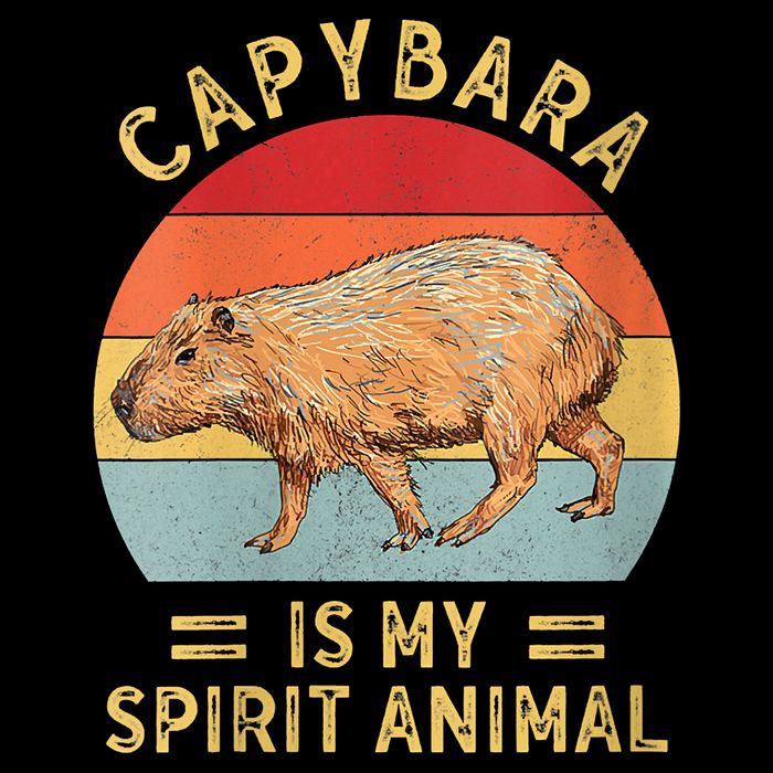 Capybara Is My Spirit Animal Women's Crop Top Tee
