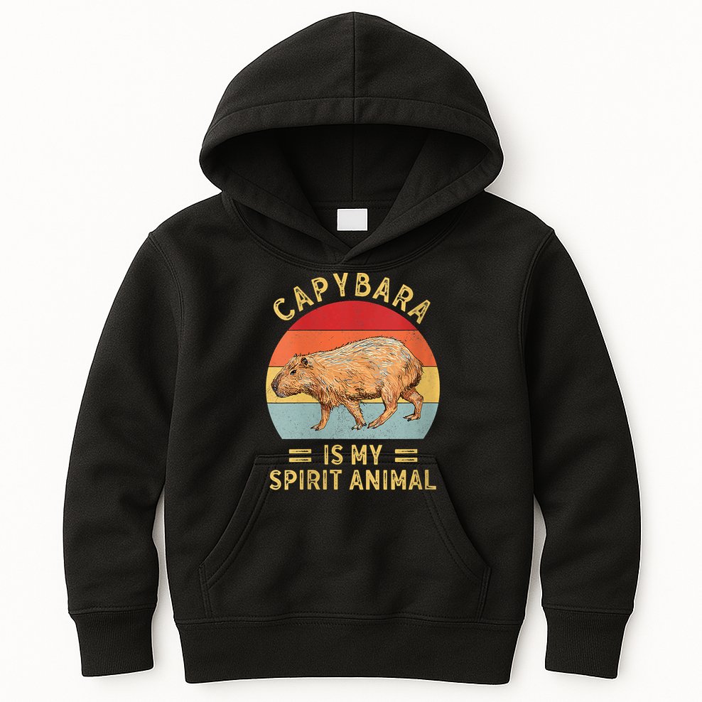 Capybara Is My Spirit Animal Kids Hoodie